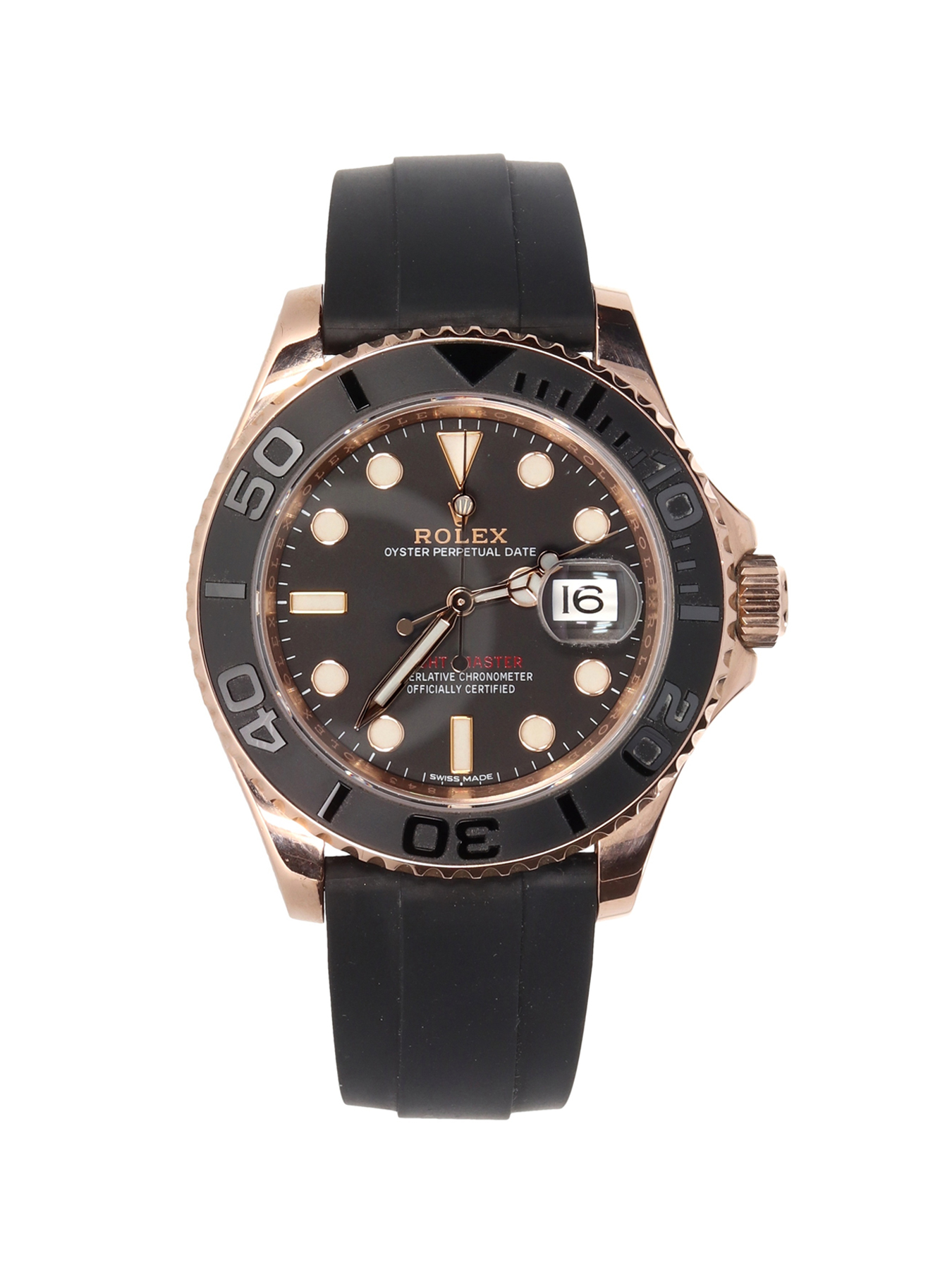 yachtmaster rose gold rubber